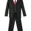 Boys formal suit with Stripe tie (5 pcs)