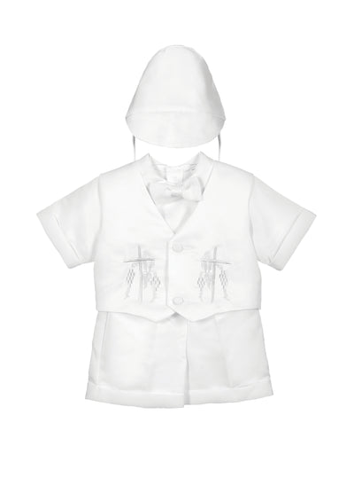 Boy's white Christening Baptism Suit Set