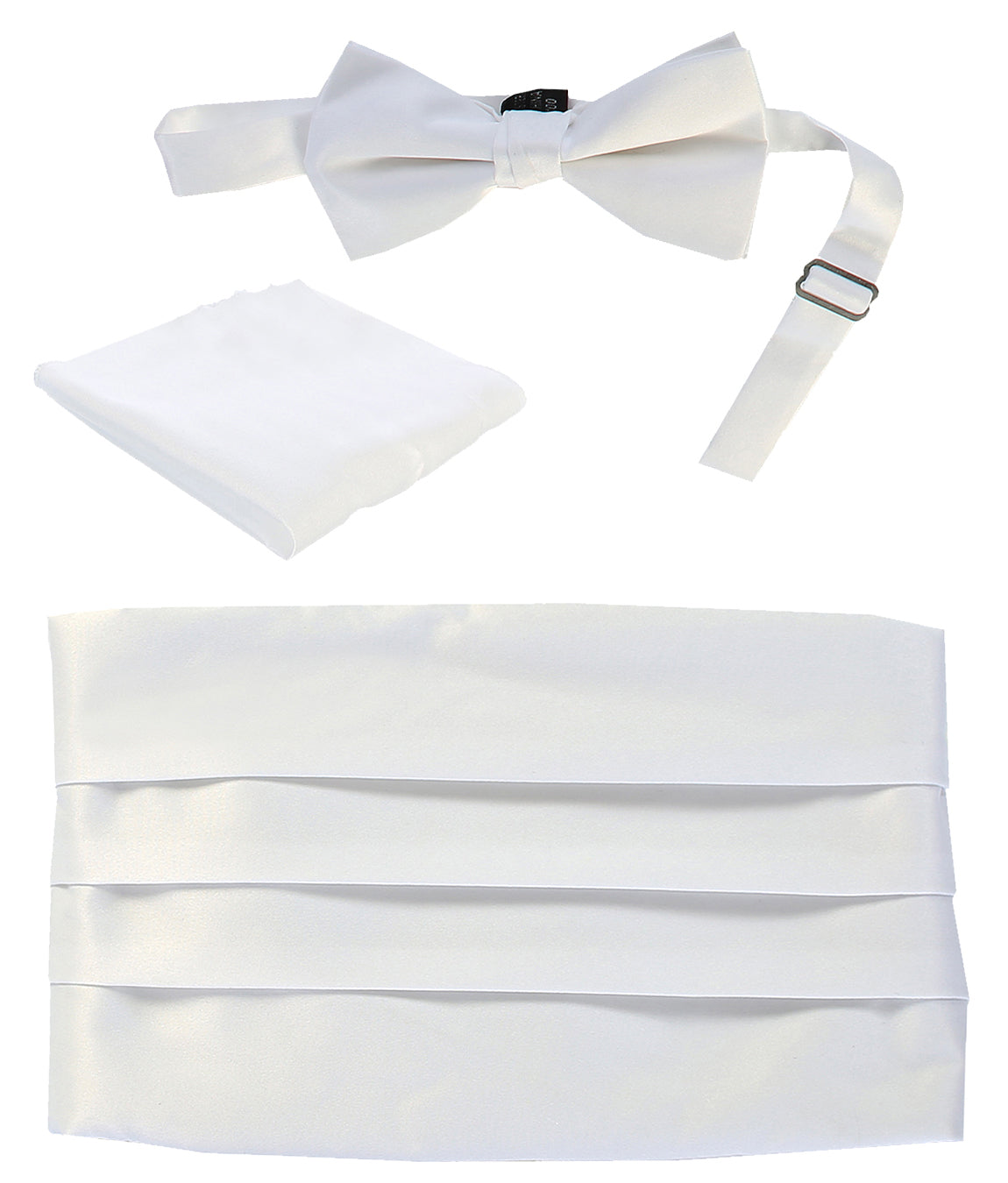 Boys' Adjustable Satin And Paisley Cummerbund Set With Formal Bow Tie and Pocket Square