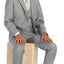 Boys formal Light Grey regular suit (7 pcs)