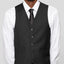Men's Black Notched Lapel Suit Slim Fit (3 PCS)