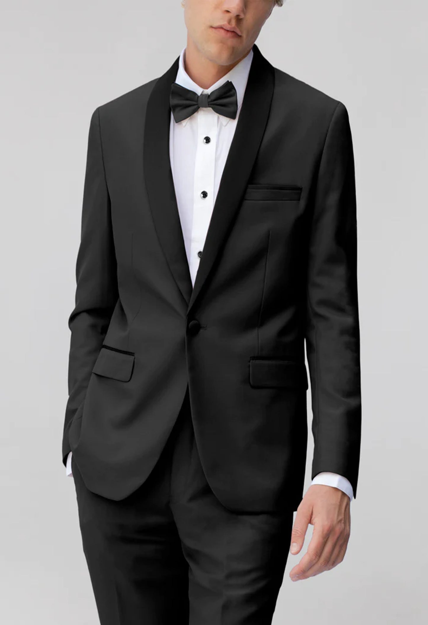 Men's Black Shawl Lapel Tuxedo Slim Fit (2 PCS)