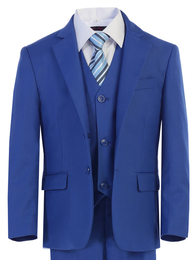 Boys formal Royal Blue regular suit (7 pcs)