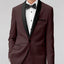 Men's Burgundy Shawl Lapel Suit Slim Fit (2 PCS)