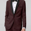 Men's Burgundy Shawl Lapel Suit Slim Fit (2 PCS)