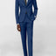 Men's Light Navy Notched Lapel Suit Slim Fit (2 PCS)