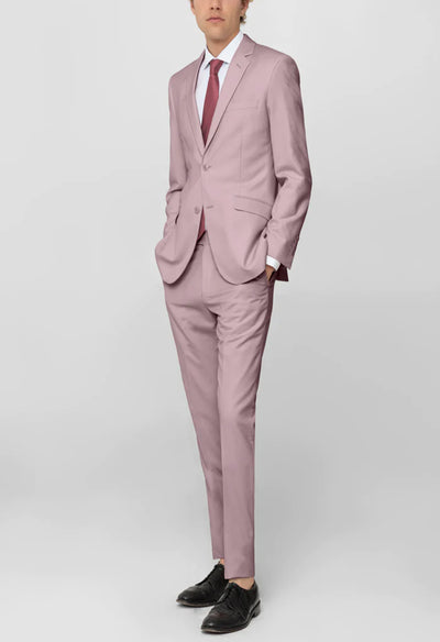 Men's Rose Notched Lapel Suit Slim Fit (2 PCS)