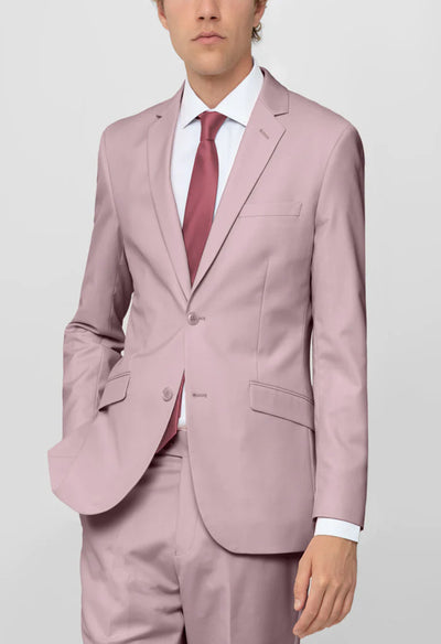 Men's Rose Notched Lapel Suit Slim Fit (2 PCS)