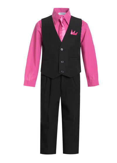 V-1288 Boys formal vest set with tie (4 pcs) S-XL AND 2-20